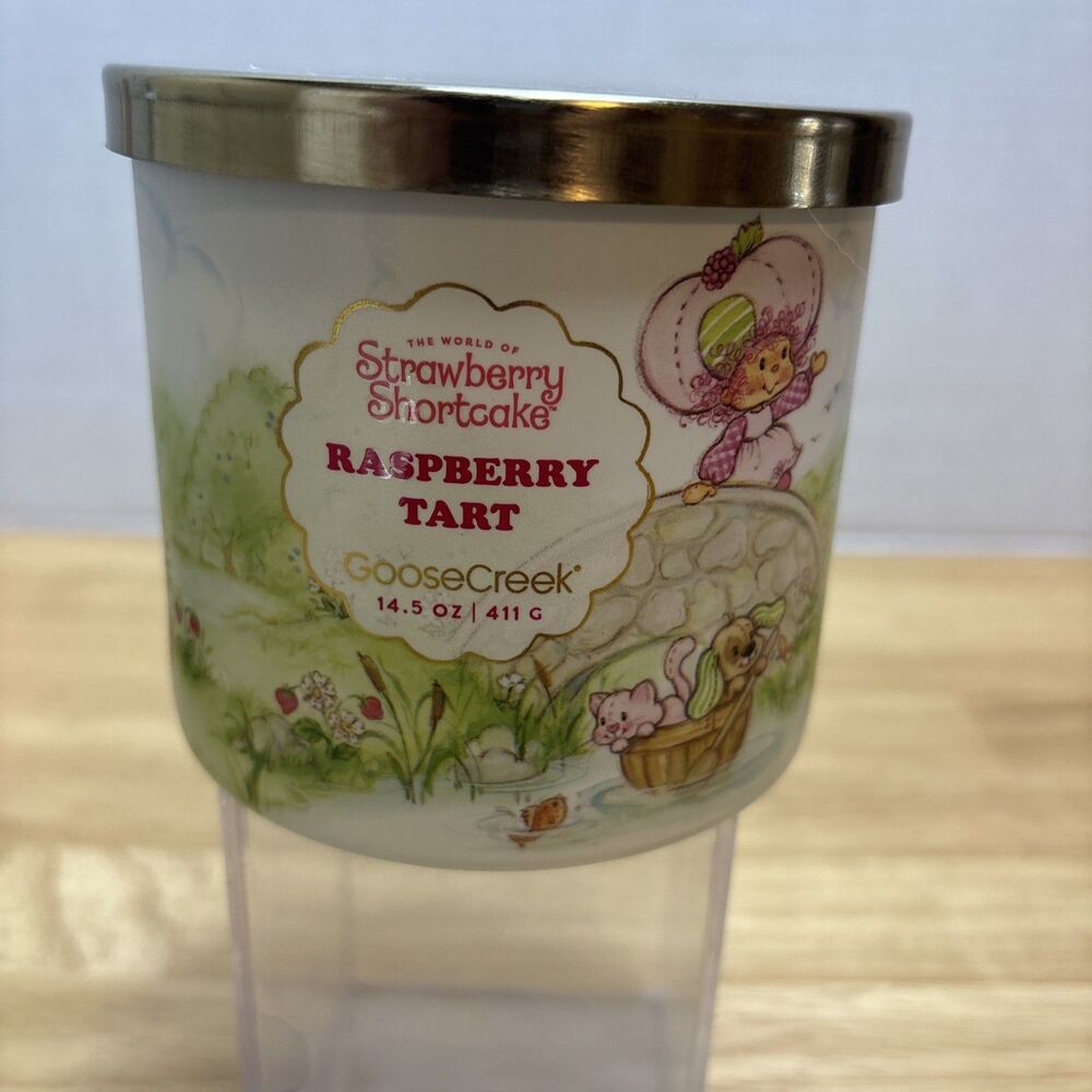 Goose Creek Strawberry Shortcake 3 Wick Candle RASPBERRY TART 14.5 Oz